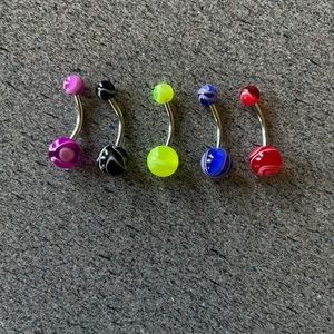 5 Pack of Body Candy Belly Button Rings